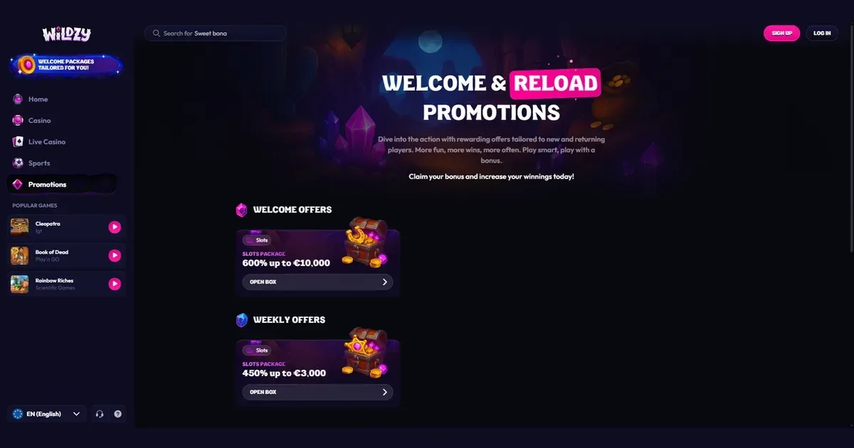 Welcome bonus